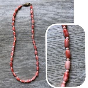 Vintage Vibrant Natural Coral Necklace